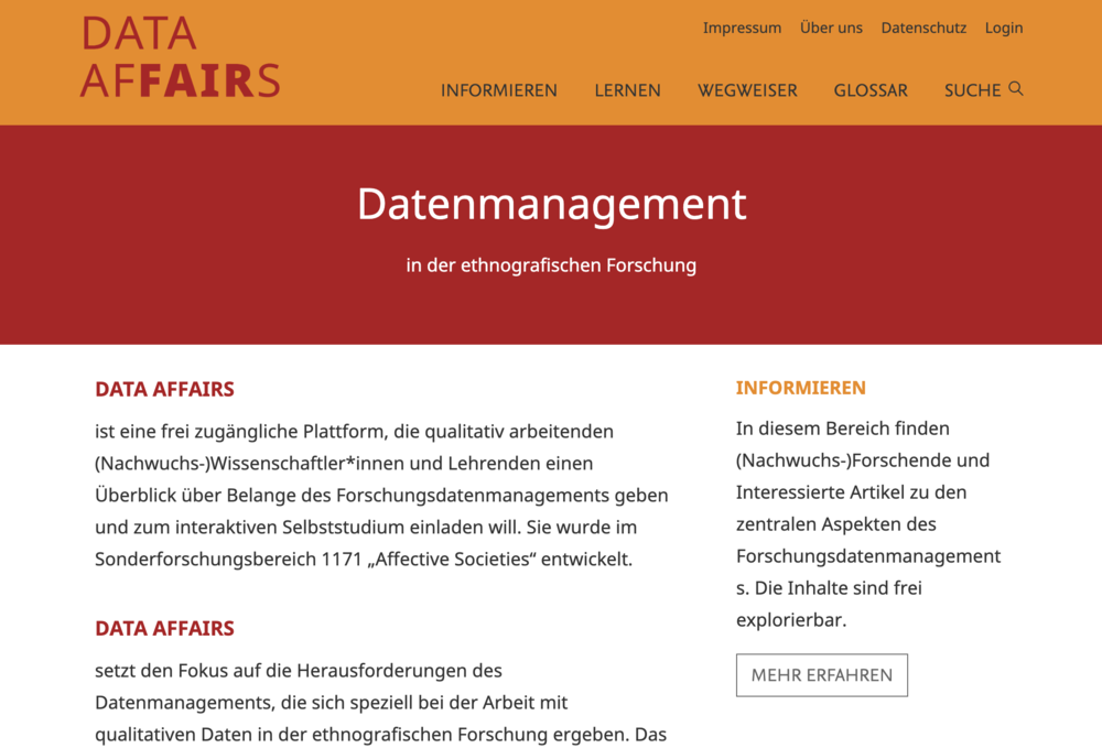 Startseite Data Affairs