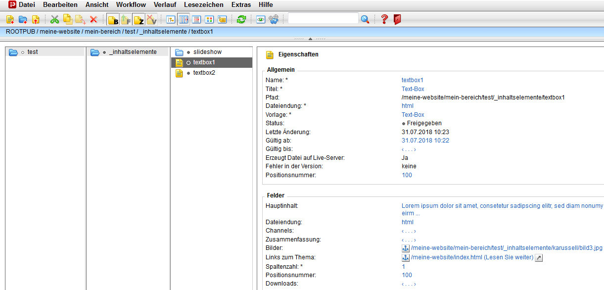 Abb. 8 Eine Text-Box erstellen