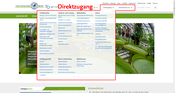 Direktzugang und Zielgruppennavigation der Website www.fu-berlin.de