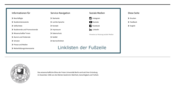 Linklisten der Fußzeile